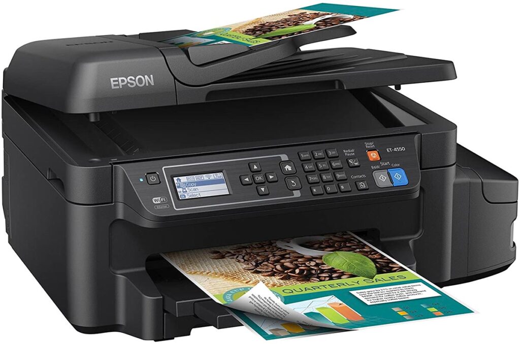 Impresora Epson EcoTank WorkForce ET-4550 de alto rendimiento → mundoficina.com